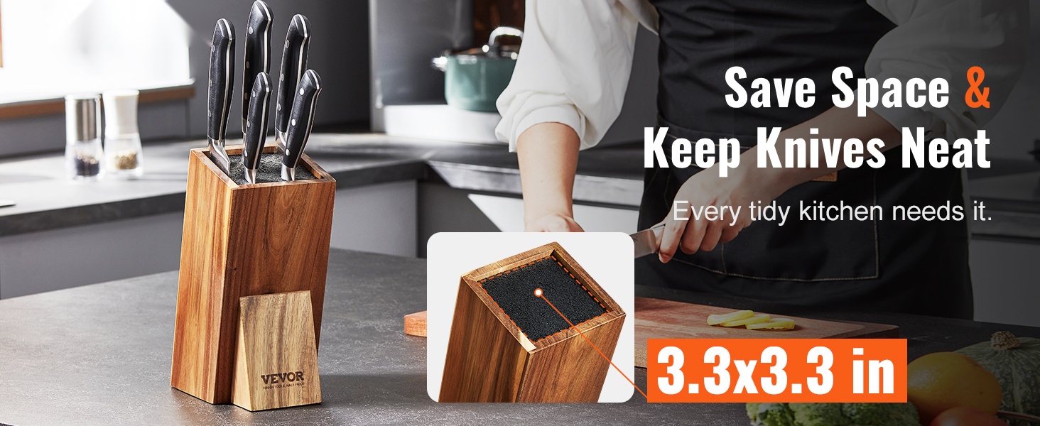 Yleismallinen veitsilohko akasiapuusta