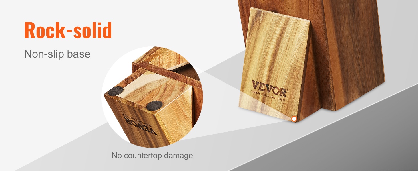 Luistamattomat jalat veitsitelineessä