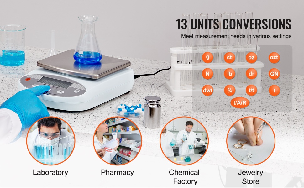 Vaaka käytössä laboratoriossa