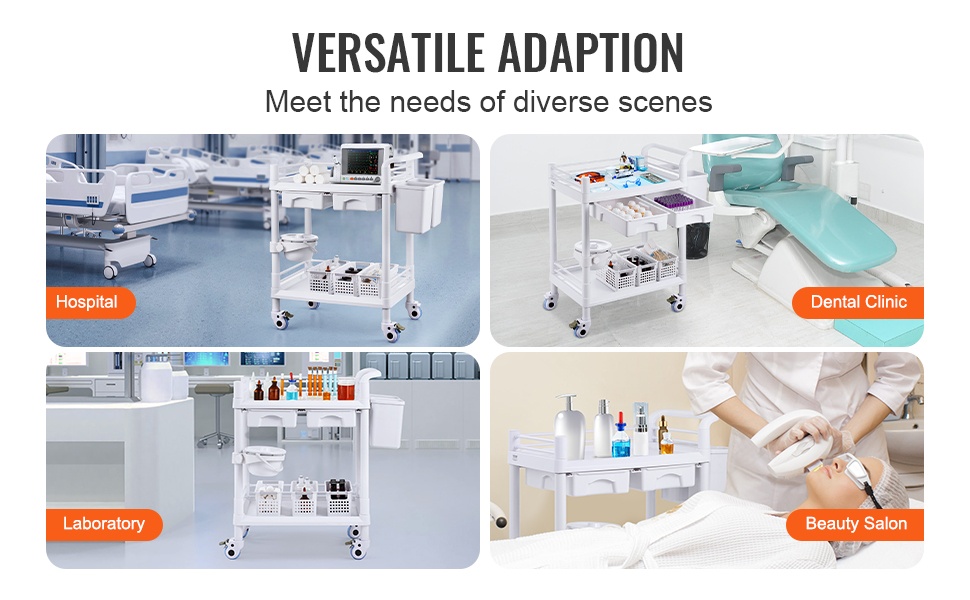 Laboratoriovaunu, sivukahvat ja tarjotin