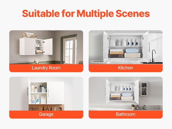 Monikäyttöinen seinäkaappi eri tiloihin