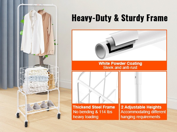 Metallinen pyykkikärry