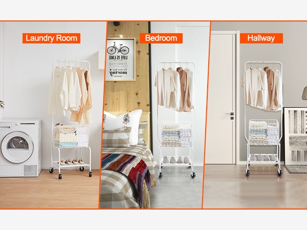 Pyykkikärry erilaisiin tiloihin