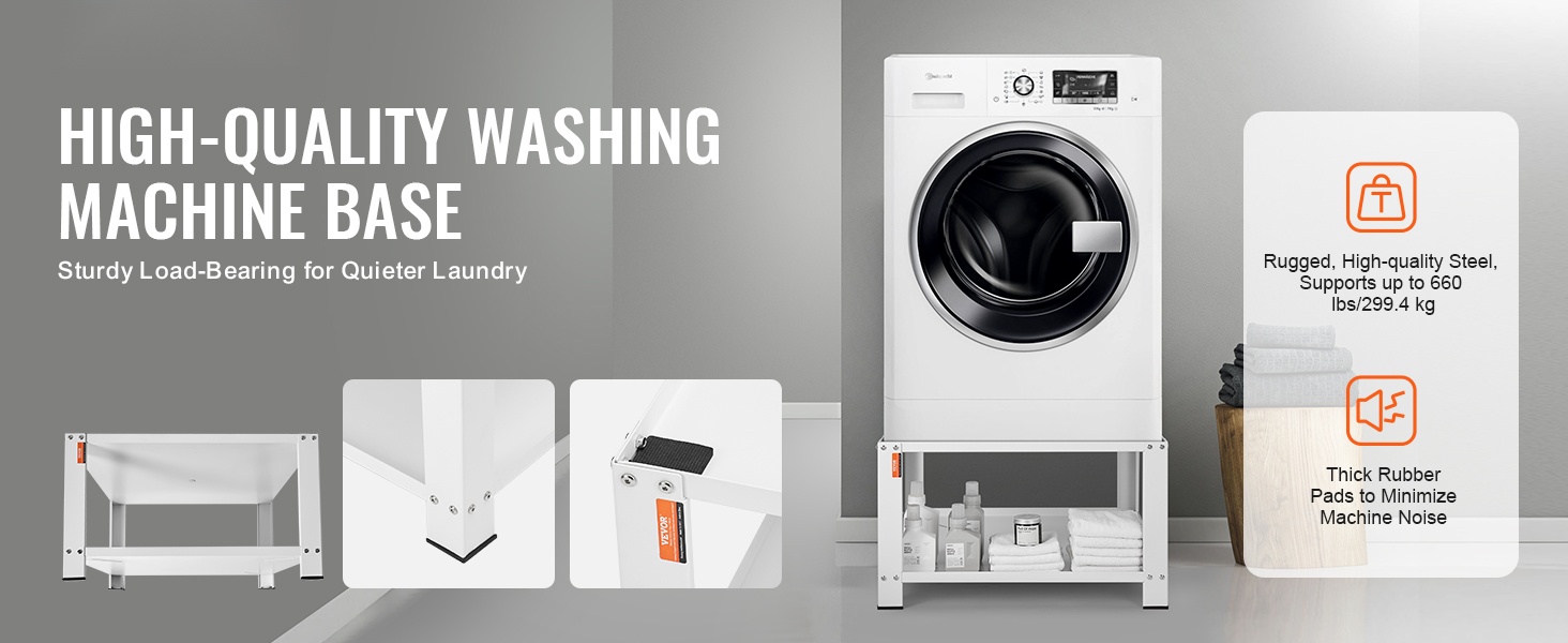 Säädettävä pesukonejalusta