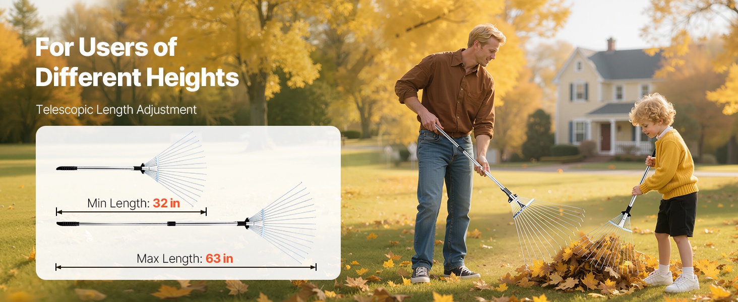 Säädettävä haravan varsi