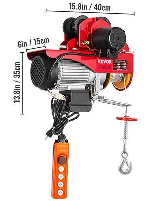 Sähkönostimen mitat ja tiedot