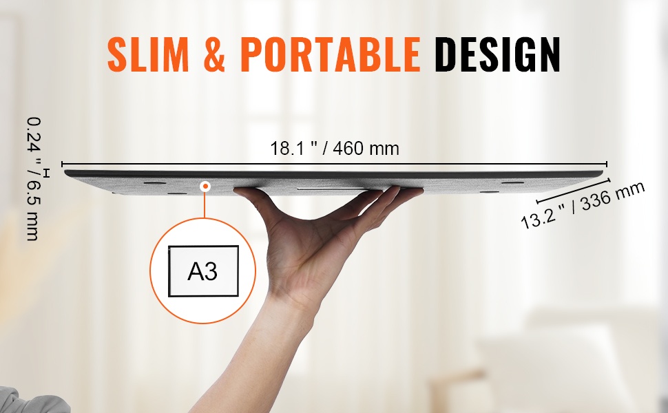 B4-kokoinen valotaulu repussa