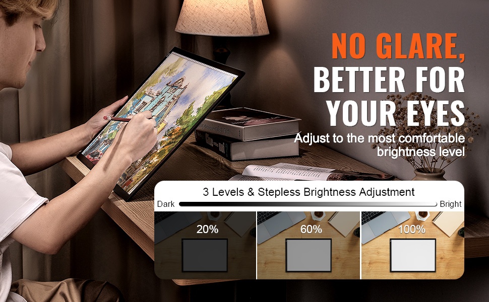 Portaaton kirkkaudensäätö ja tasainen valaistus