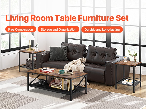 Sohvapöytäsarja pienemmässä tilassa