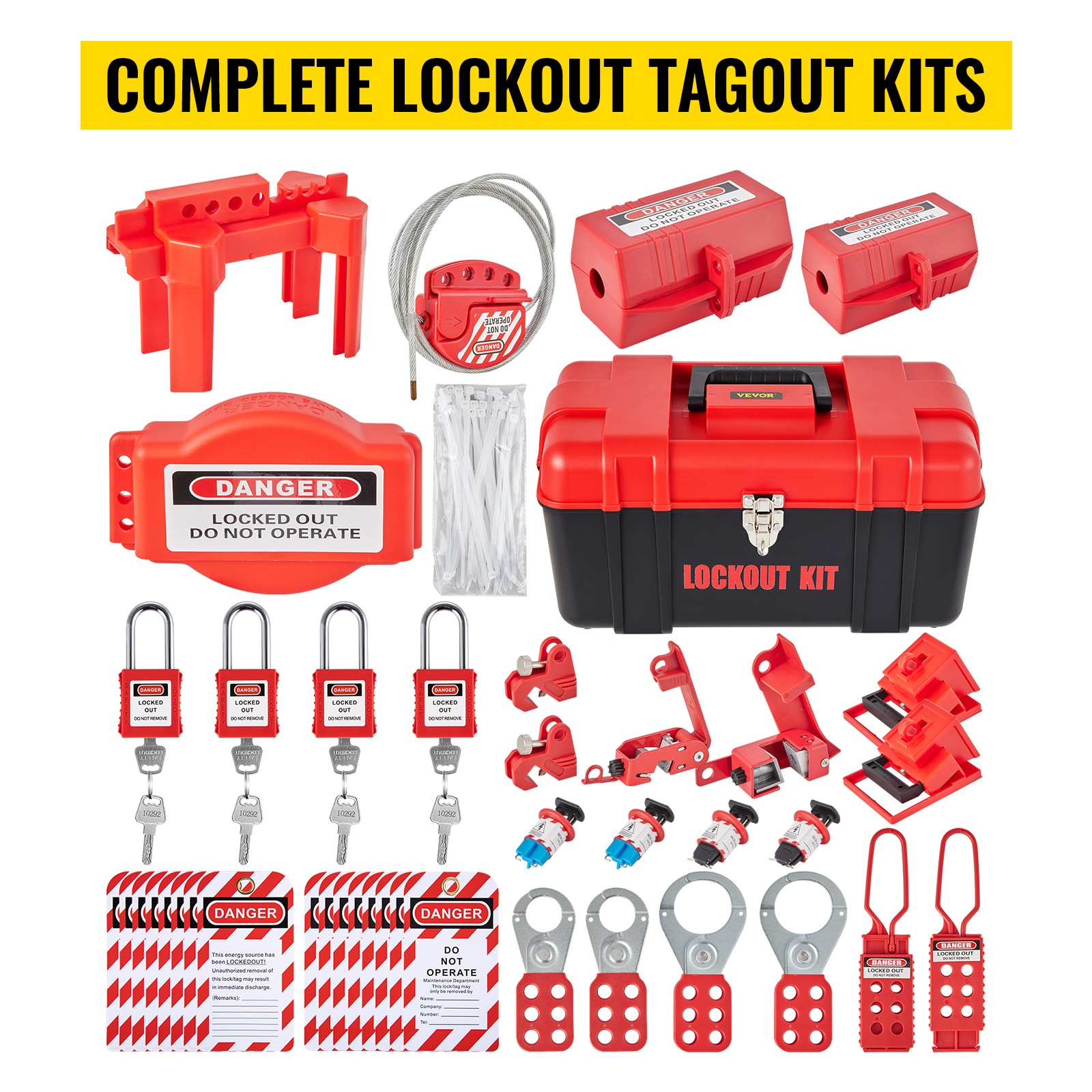 Täydellinen lockout tagout -setti