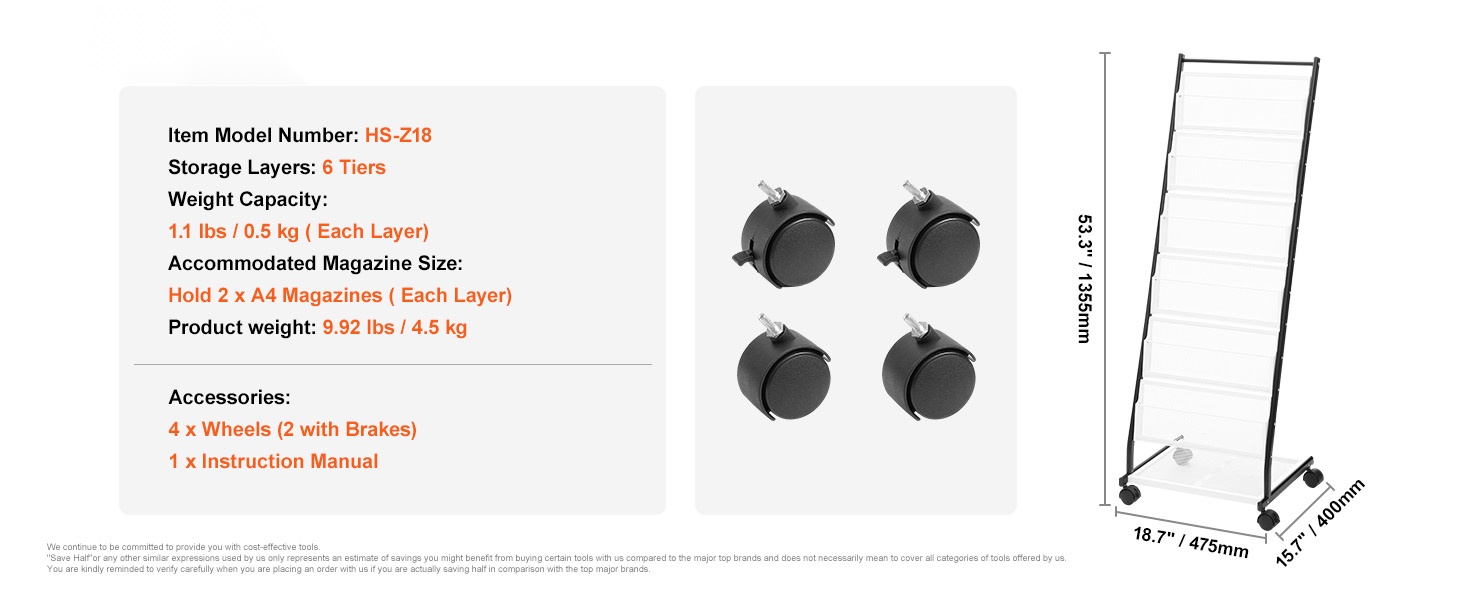 Lehtiteline, mitat ja kokonaisuus