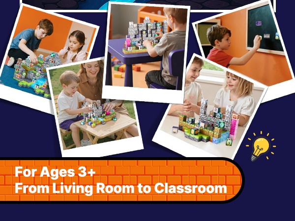 Metsälinnan magneettikuutiosetti eri rakennelmina