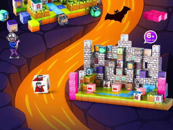 Lapsiystävällisen kokoiset magneettikuutiot