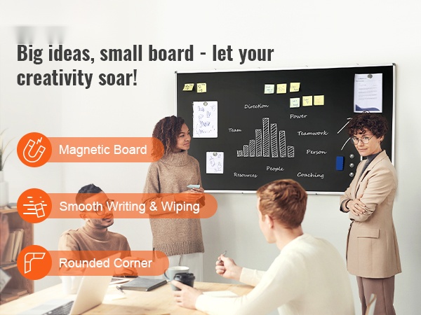 Magneettinen liitutaulu, lähikuva kirjoituspinnasta