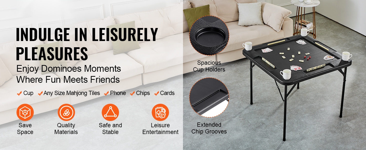 Taitettava mahjong-pelipöytä neljälle pelaajalle