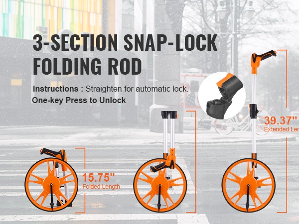 Mittapyörä taitettuna