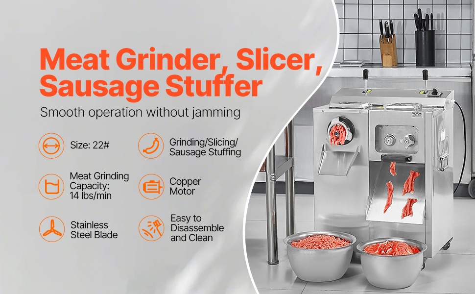 Sähköinen lihamylly 3-in-1