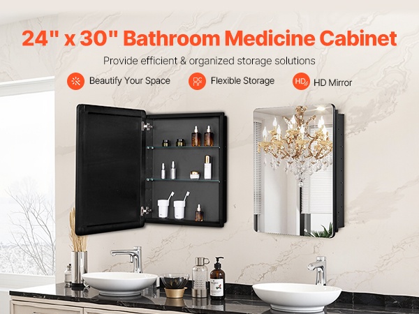 Kylpyhuoneen peilikaappi eri kuvakulmasta