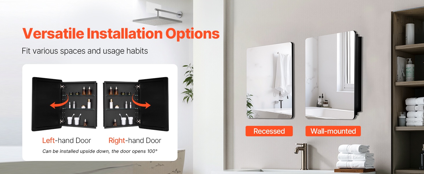 Seinälle asennettava tai upotettava kaappi