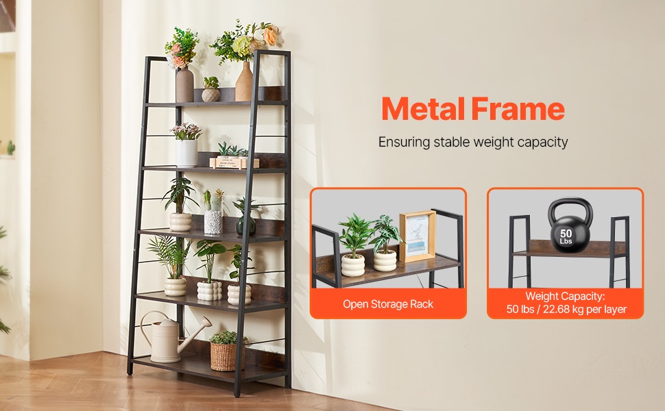 Metallirunko ja MDF-hyllytasot