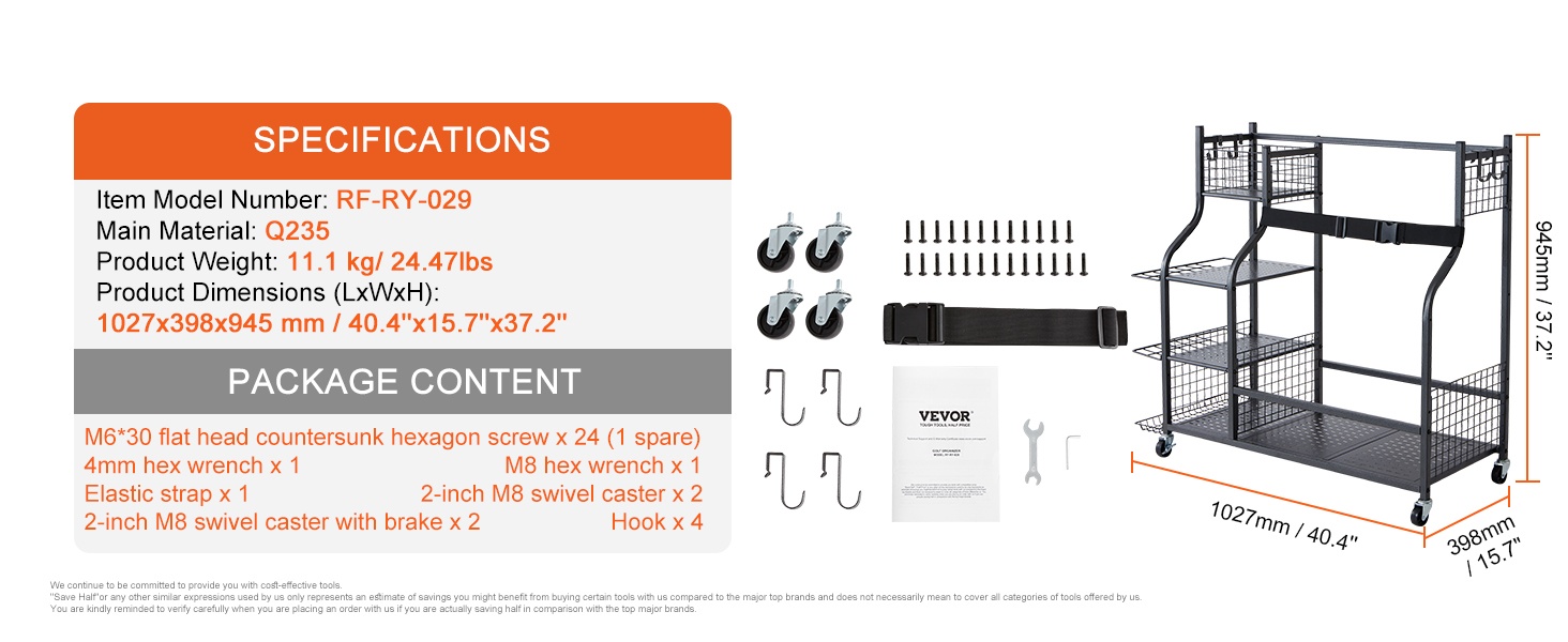 Moniosainen golfvarusteiden säilytyskokonaisuus