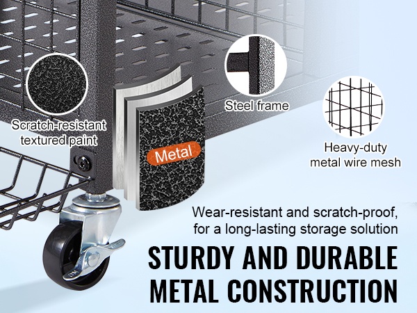 Jauhemaalattu, ruosteenkestävä säilytysteline