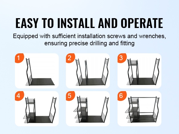 Selkeä rakenne ja mukana tulevat asennustarvikkeet