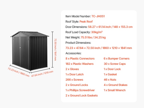 Metallinen puutarhavaja, sisätila