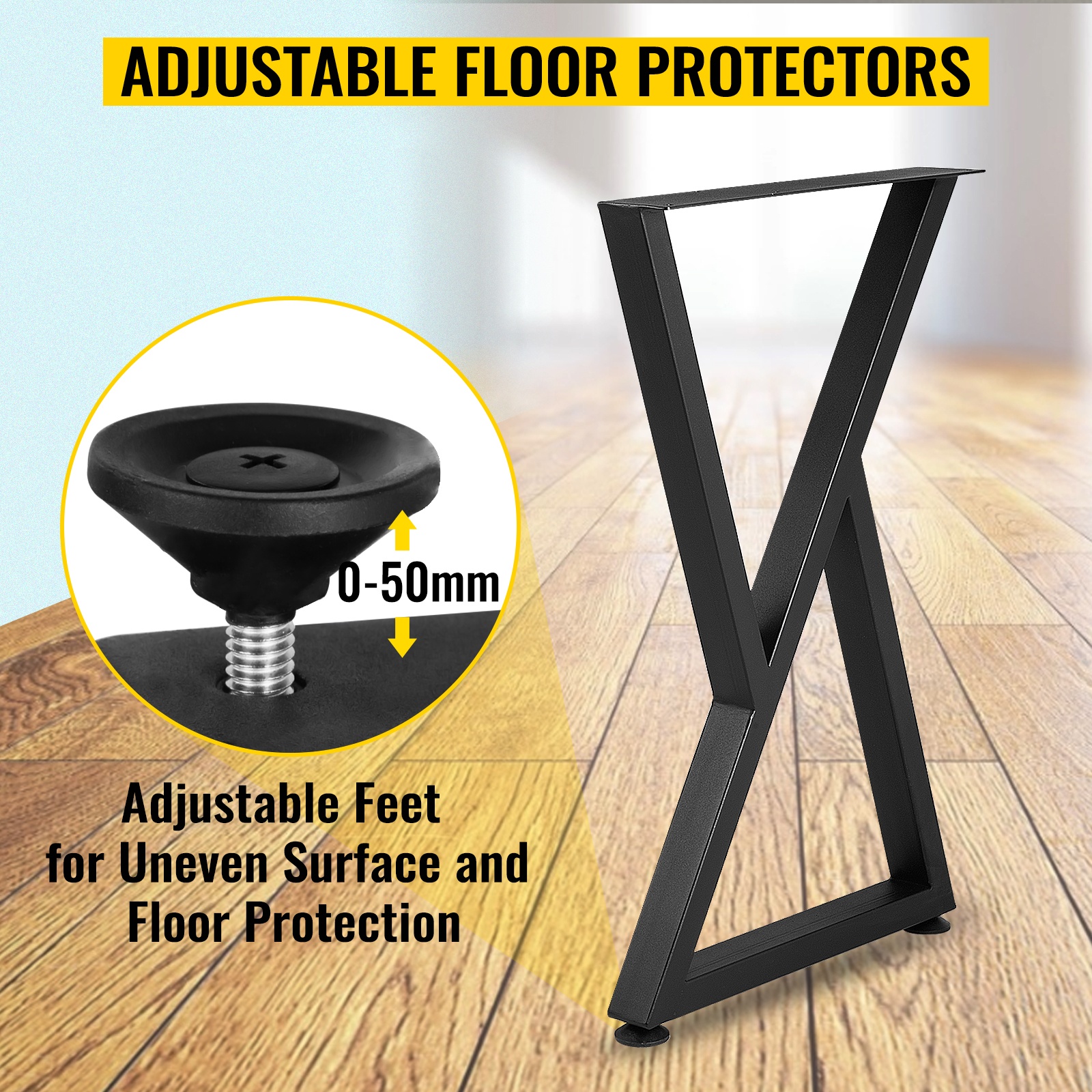 Säädettävät jalat ja lattiasuojat