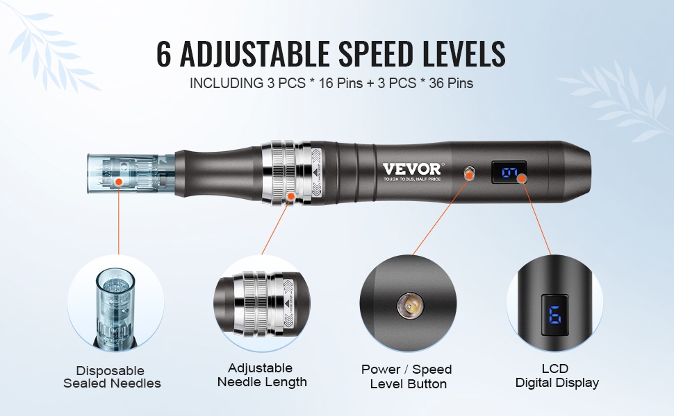 Mikroneulauskynän nopeudensäätö ja LCD-näyttö