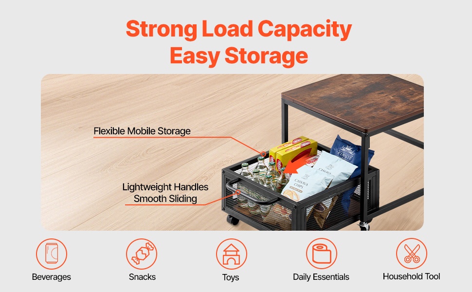 Minijääkaapin taso 360° kääntyvillä pyörillä