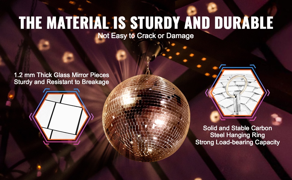 Kestävä lasipintainen peilipallo