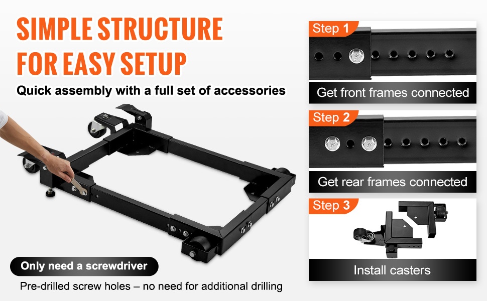 Helppo kokoaminen ruuvimeisselillä