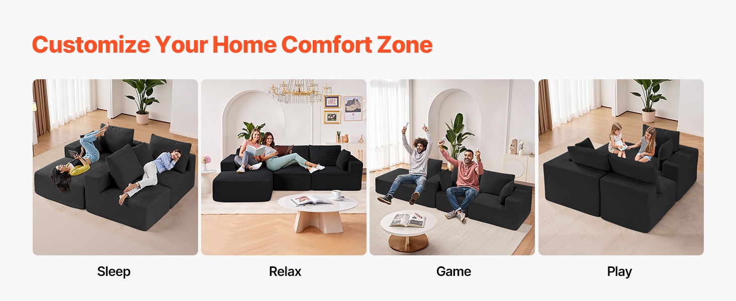 Modulaarisen sohvan muunneltava kokoonpano