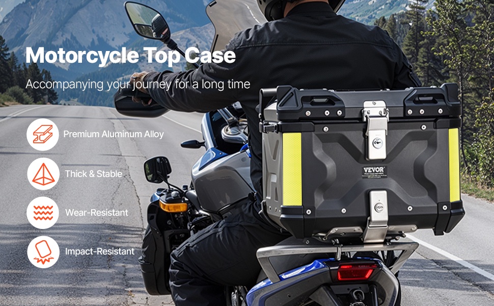 Moottoripyörän takalaukku alumiinia