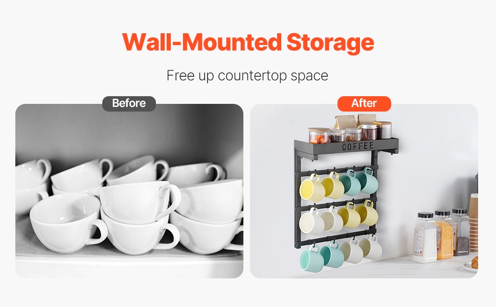 Tilaa säästävä mukipuu työtasolla