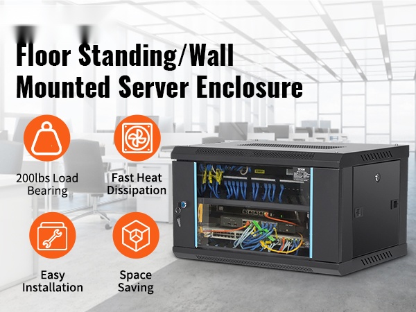 Verkkopalvelinkaapin mittoja havainnollistava kuva