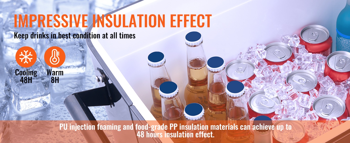 Korkeatehoinen PU-eristys juomien viilennykseen