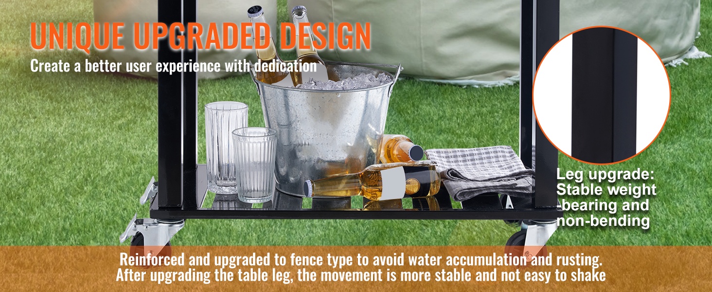 Vahvistetut jalat ja aidattu alataso