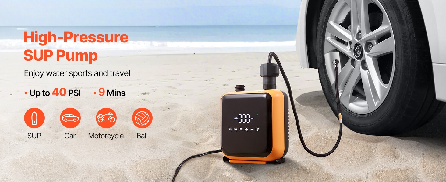 SUP-pumppu käyttöön kotona ja autossa