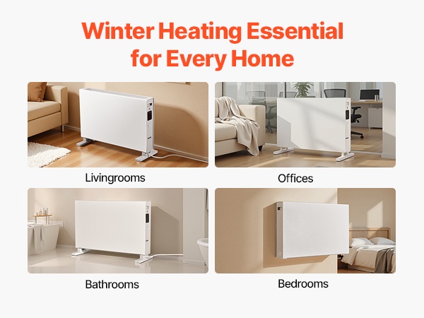 Lämmitin makuuhuoneessa ja olohuoneessa