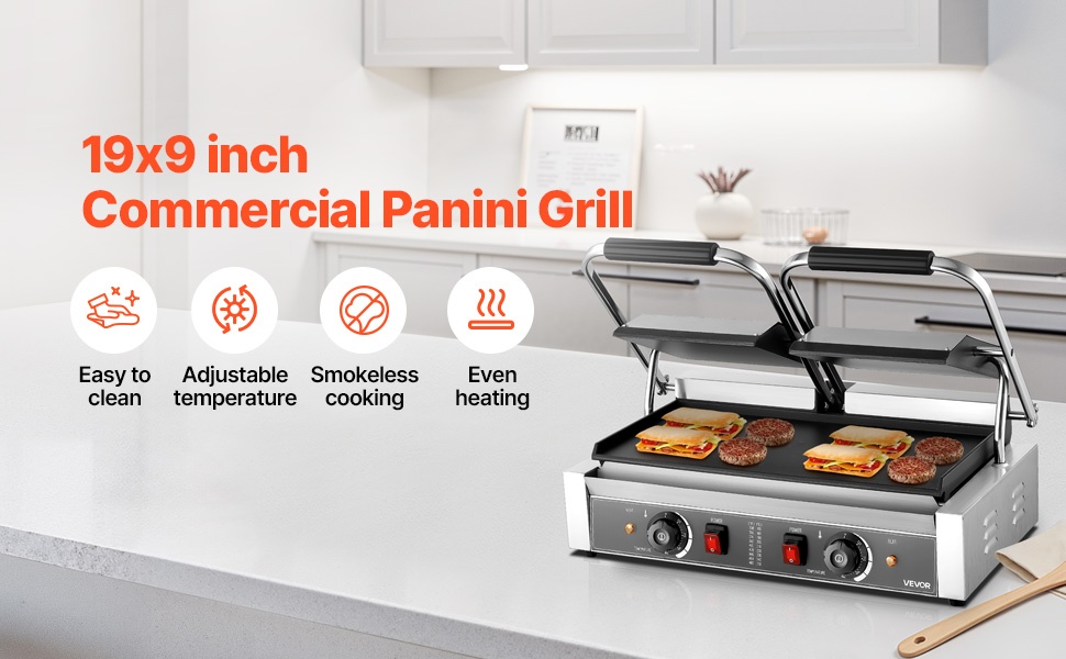 Kaupallinen paninigrilli työtasolle