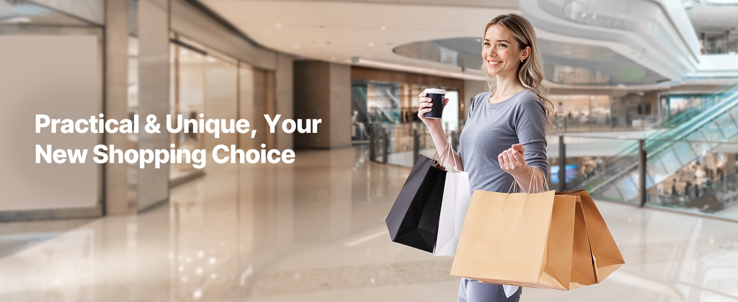 Kraft-paperikassit kantokahvoilla