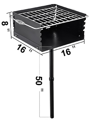 Grillin mitat ja rakenne