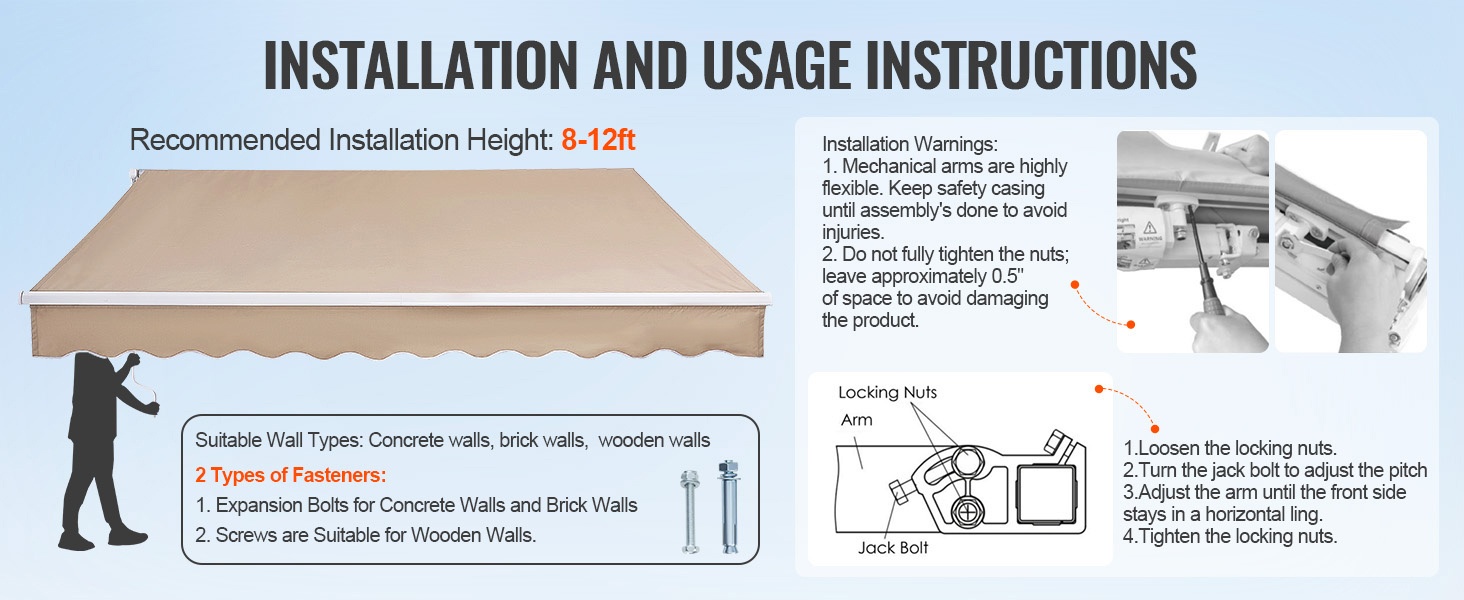 Asennusvinkit markiisin kiinnitykseen