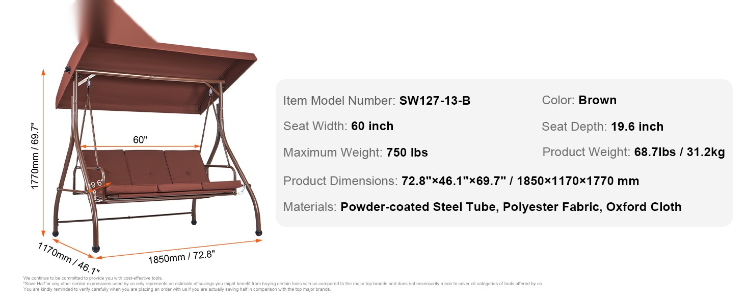 2-paikkainen ulkokeinu takapihalla