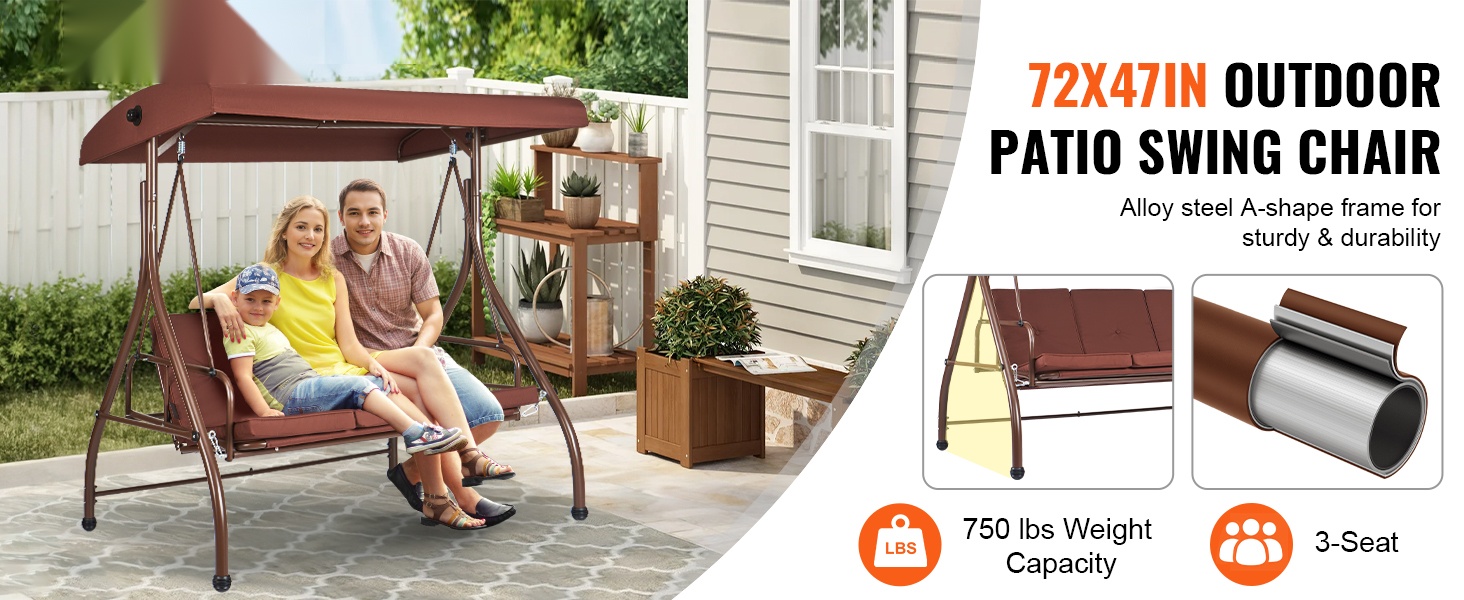 2-paikkainen ulkokeinu terassille