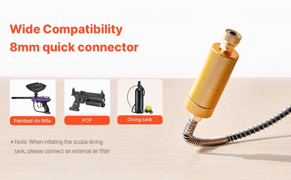 Kannettava PCP-ilmakompressori kantokahvalla