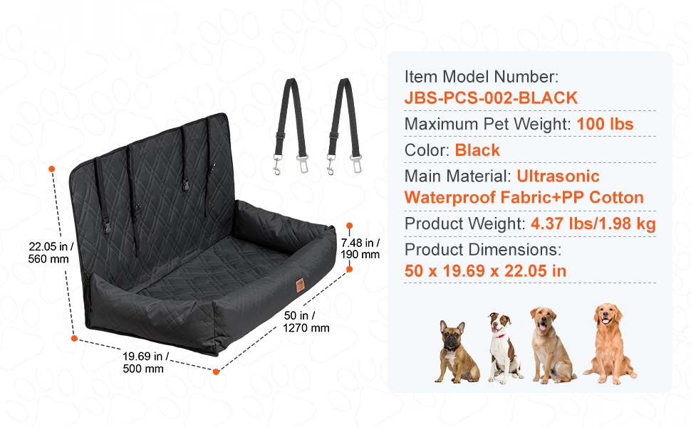 Koiran turvaistuimen mitat