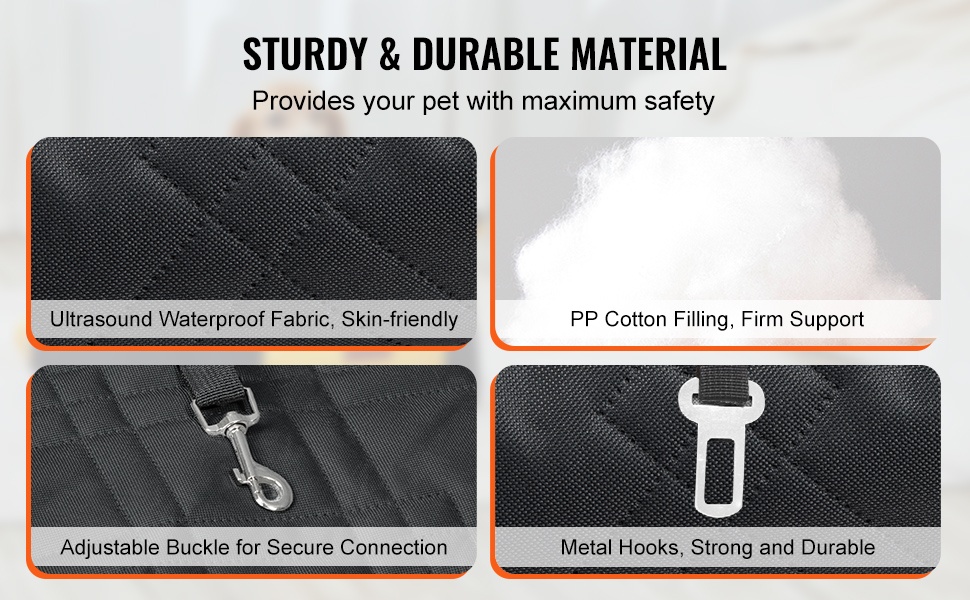 Tukeva ja pehmeä koiran autopaikka